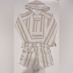 ROXY Girls Baja Split-Neck Hoodie + Match short M(10)